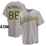 Mickey McDonald Youth Oakland Athletics Gray Replica Away 2.0 Jersey