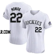 Mickey Moniak Men's Colorado Rockies White Elite Home Jersey