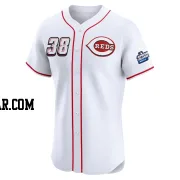 Miguel Andujar Men's Cincinnati Reds White Elite 2025 Speedway Classic Alternate Jersey