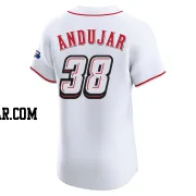 Miguel Andujar Men's Cincinnati Reds White Elite 2025 Speedway Classic Alternate Jersey