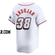 Miguel Andujar Men's Cincinnati Reds White Limited 2025 Speedway Classic Alternate Jersey