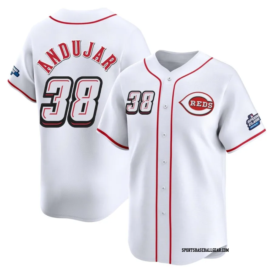 Miguel Andujar Men's Cincinnati Reds White Limited 2025 Speedway Classic Alternate Jersey