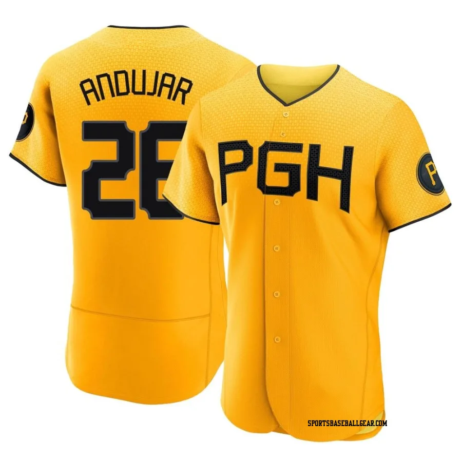 Miguel Andujar Men's Pittsburgh Pirates Gold Authentic 2023 City Connect Jersey
