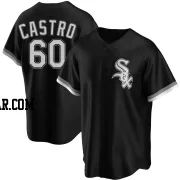 Miguel Castro Men's Chicago White Sox Black Replica Alternate Jersey