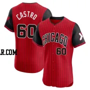 Miguel Castro Men's Chicago White Sox Red/Black Elite 2025 City Connect Jersey