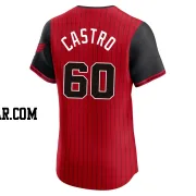 Miguel Castro Men's Chicago White Sox Red/Black Elite 2025 City Connect Jersey