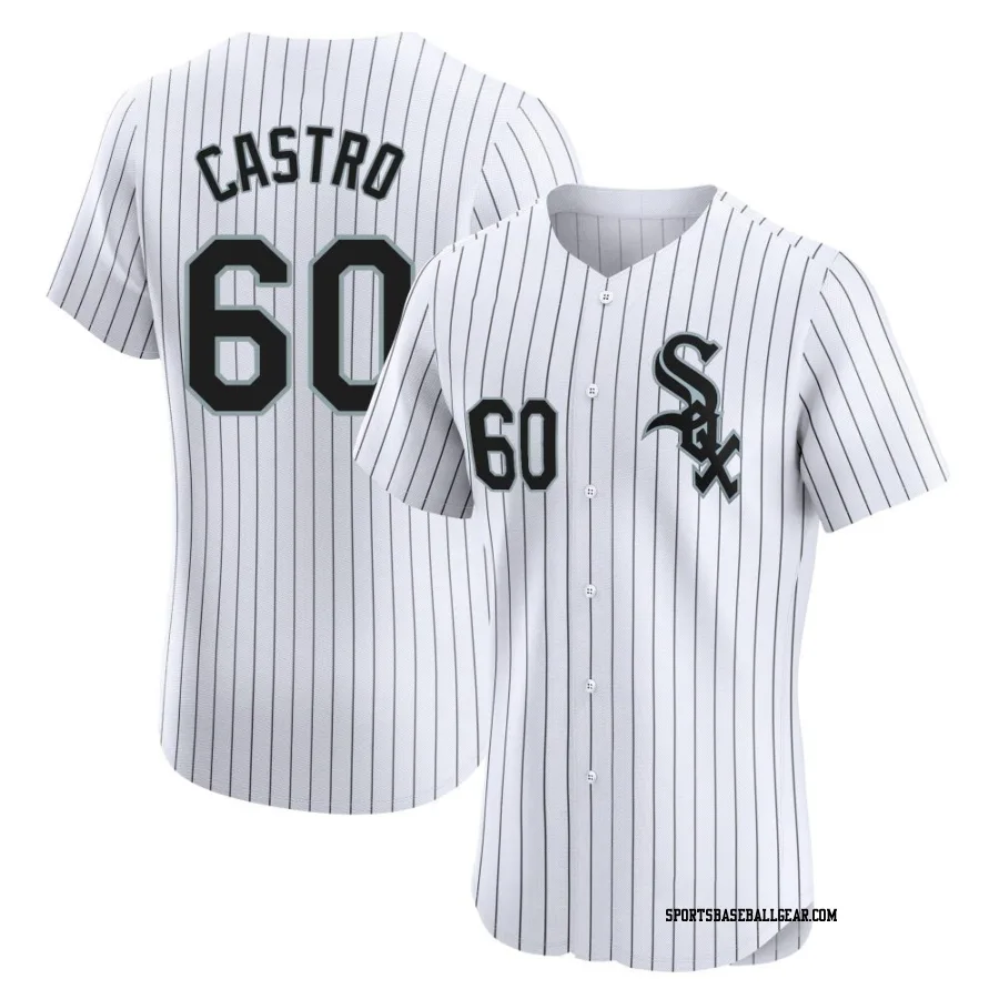 Miguel Castro Men's Chicago White Sox White Elite Home Jersey