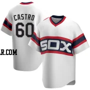 Miguel Castro Men's Chicago White Sox White Replica Cooperstown Collection Jersey