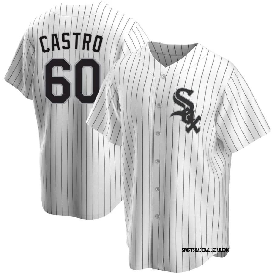 Miguel Castro Men's Chicago White Sox White Replica Home Jersey
