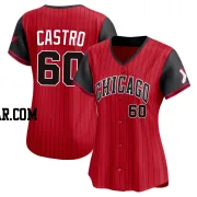 Miguel Castro Women's Chicago White Sox Red/Black Limited 2025 City Connect Jersey