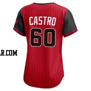 Miguel Castro Women's Chicago White Sox Red/Black Limited 2025 City Connect Jersey