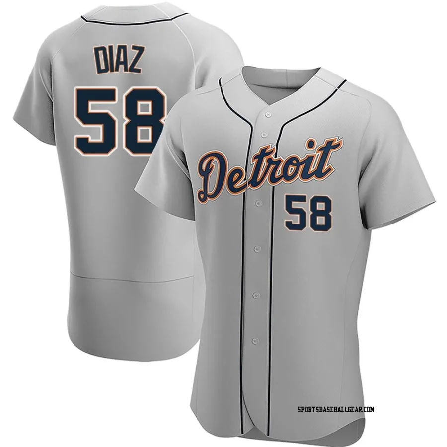 Miguel Diaz Men's Detroit Tigers Gray Authentic Road Jersey