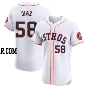 Miguel Diaz Men's Houston Astros White Elite Home Patch Jersey