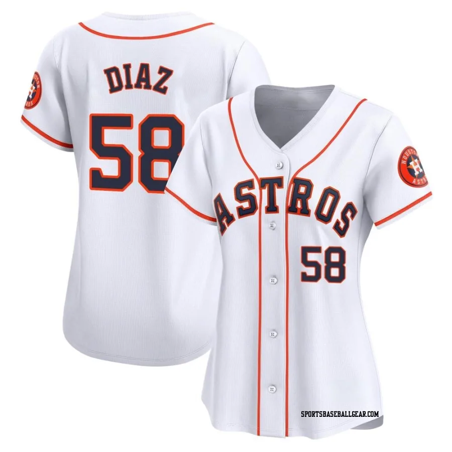 Miguel Diaz Women's Houston Astros White Limited Home Jersey