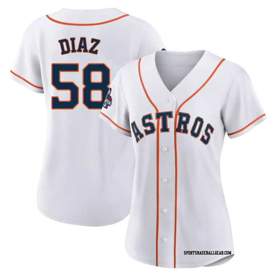 Miguel Diaz Women's Houston Astros White Replica 2022 World Series Champions Home Jersey
