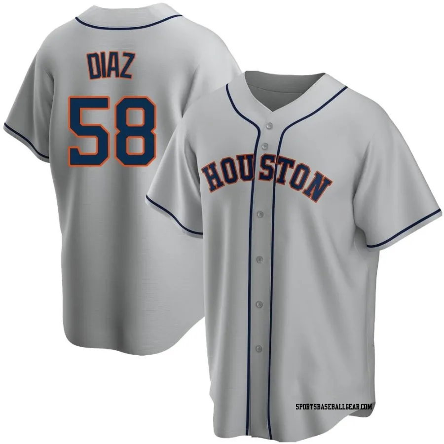Miguel Diaz Youth Houston Astros Gray Replica Road Jersey