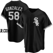 Miguel Gonzalez Men's Chicago White Sox Black Replica Alternate Jersey