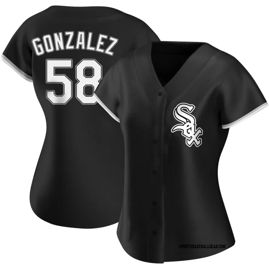 Miguel Gonzalez Women's Chicago White Sox Black Replica Alternate Jersey