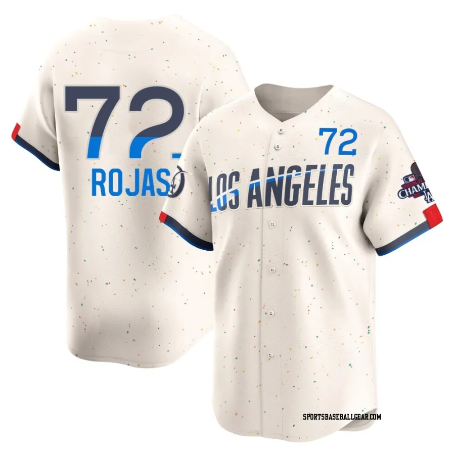 Miguel Rojas Men's Los Angeles Dodgers Cream Limited 2024 City Connect World Series Champions Jersey