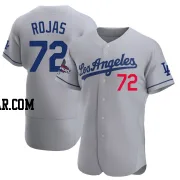 Miguel Rojas Men's Los Angeles Dodgers Gray Authentic Away Official 2024 World Series Champions Jersey
