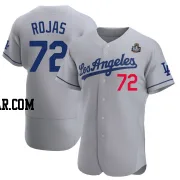 Miguel Rojas Men's Los Angeles Dodgers Gray Authentic Away Official 2024 World Series Jersey