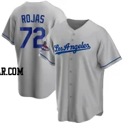 Miguel Rojas Men's Los Angeles Dodgers Gray Replica Road 2024 World Series Champions Jersey