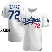 Miguel Rojas Men's Los Angeles Dodgers White Authentic Home Official 2024 World Series Champions Jersey