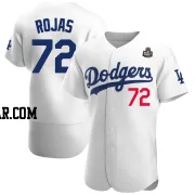 Miguel Rojas Men's Los Angeles Dodgers White Authentic Home Official 2024 World Series Jersey
