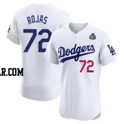 Miguel Rojas Men's Los Angeles Dodgers White Elite Home 2024 World Series Jersey