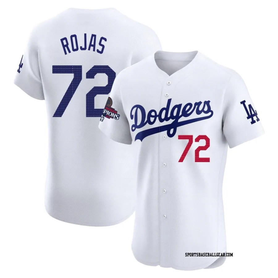 Miguel Rojas Men's Los Angeles Dodgers White Elite Home World Series Champions Jersey