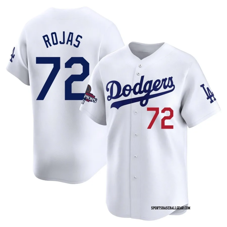 Miguel Rojas Men's Los Angeles Dodgers White Limited Home 2024 World Series Champions Jersey