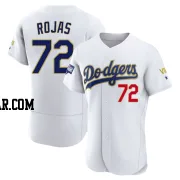 Miguel Rojas Men's Los Angeles Dodgers White/Gold Authentic 2021 Gold Program Player Jersey