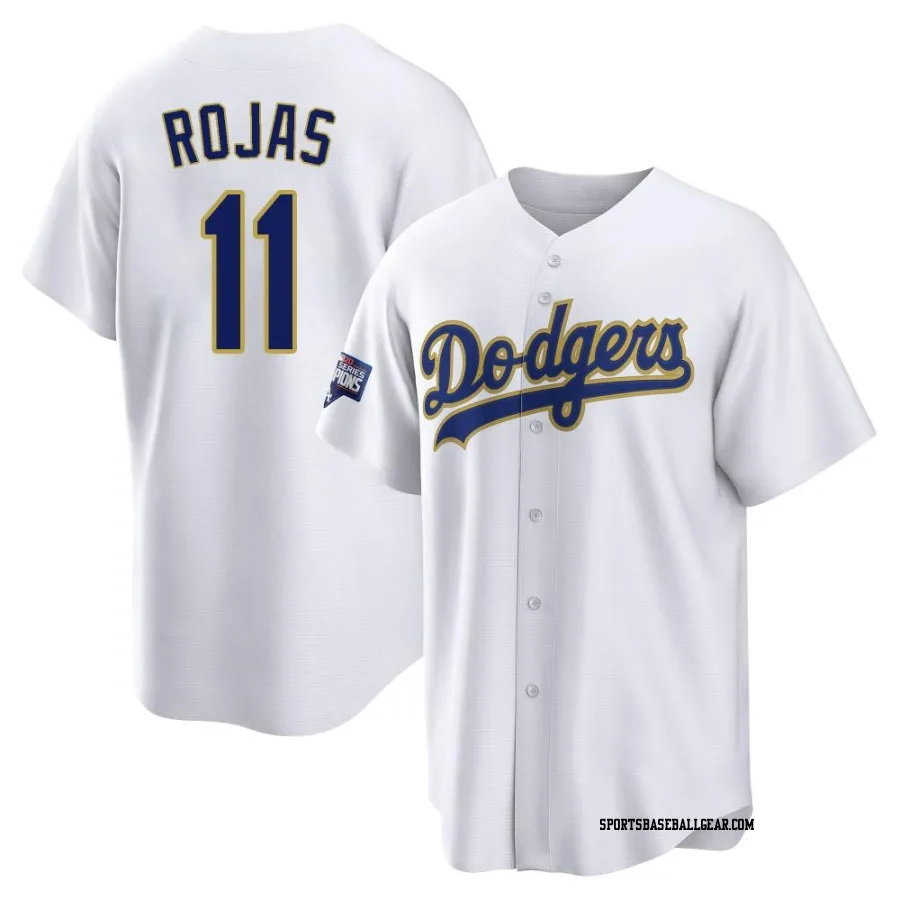 Miguel Rojas Men's Los Angeles Dodgers White/Gold Replica 2021 Gold Program Player Jersey