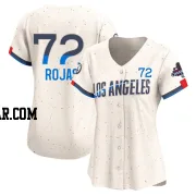 Miguel Rojas Women's Los Angeles Dodgers Cream Limited 2024 City Connect World Series Champions Jersey