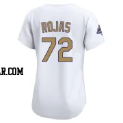 Miguel Rojas Women's Los Angeles Dodgers Gold Limited White 2025 Collection Jersey