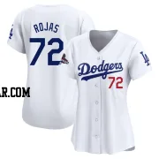 Miguel Rojas Women's Los Angeles Dodgers White Limited Home 2024 World Series Champions Jersey