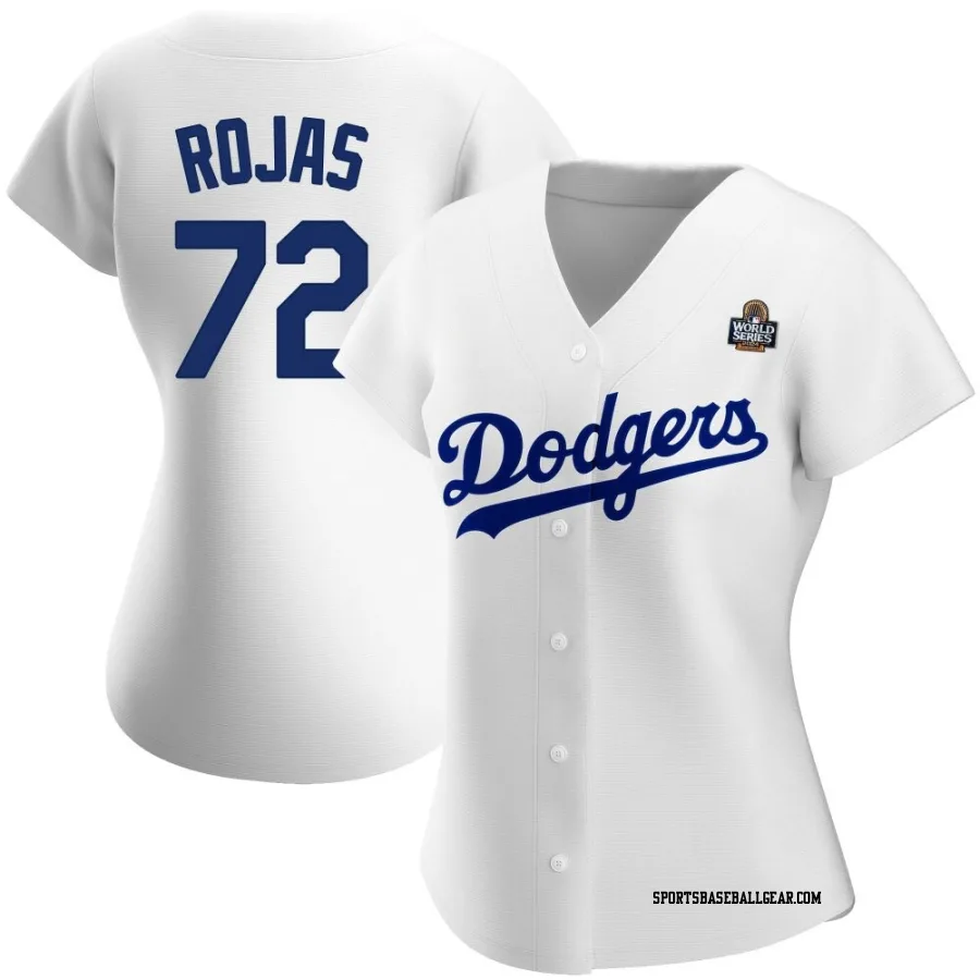 Miguel Rojas Women's Los Angeles Dodgers White Replica Home 2024 World Series Jersey