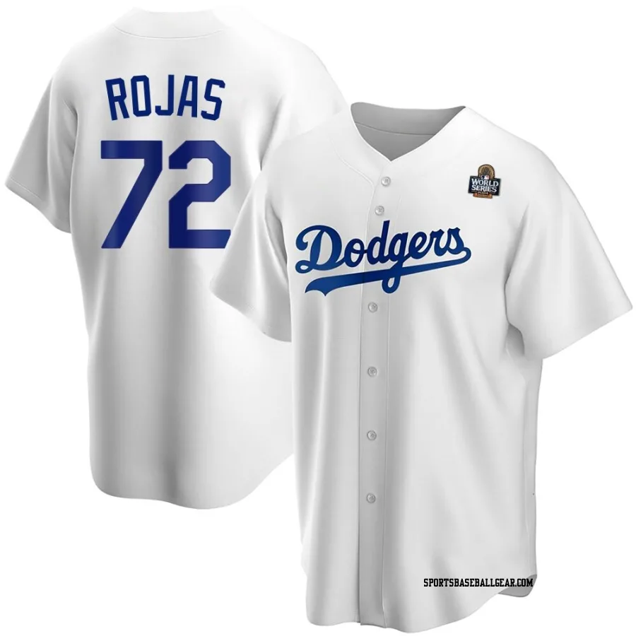 Miguel Rojas Youth Los Angeles Dodgers White Replica Home 2024 World Series Jersey