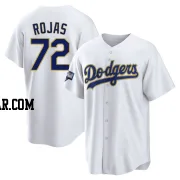 Miguel Rojas Youth Los Angeles Dodgers White/Gold Replica 2021 Gold Program Player Jersey