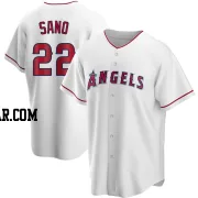 Miguel Sano Youth Los Angeles Angels White Replica Home Jersey