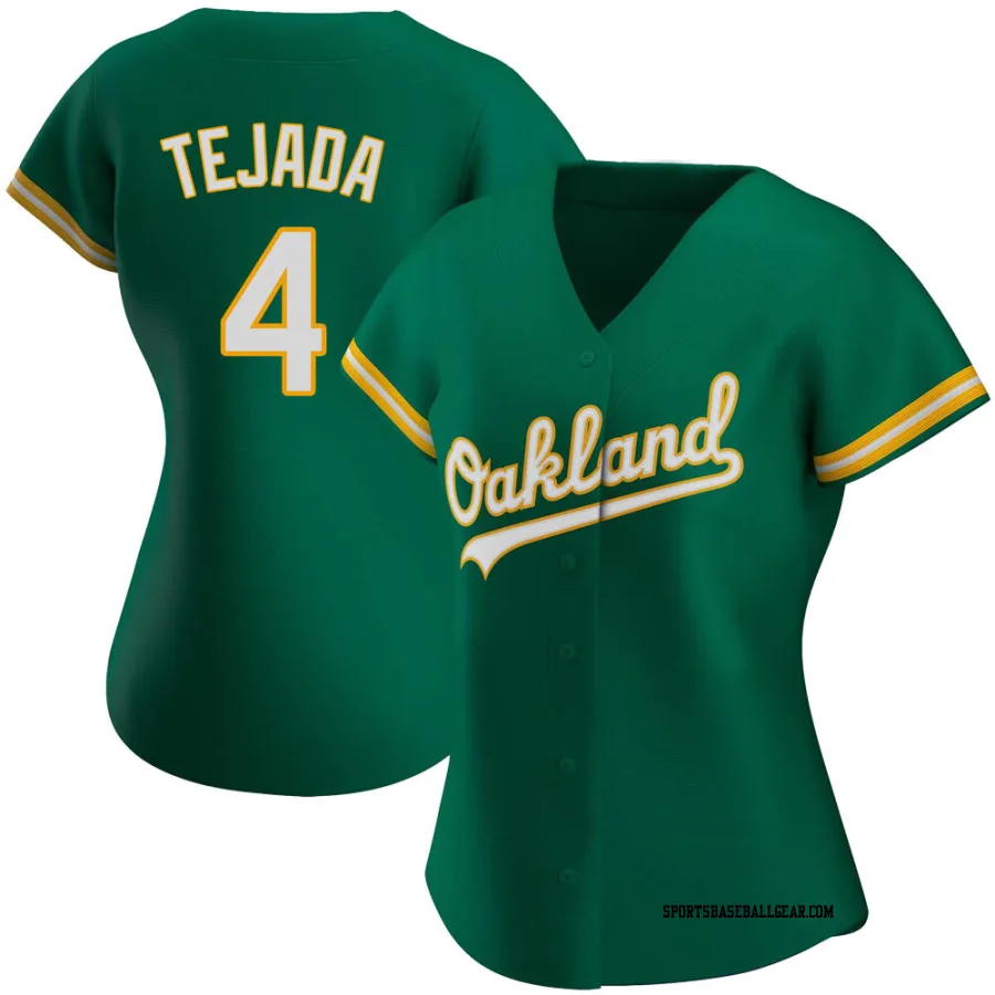 Miguel Tejada Women's Oakland Athletics Green Replica Kelly Alternate Jersey