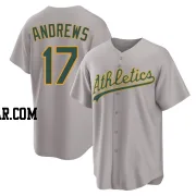 Mike Andrews Men's Oakland Athletics Gray Replica Away 2.0 Jersey