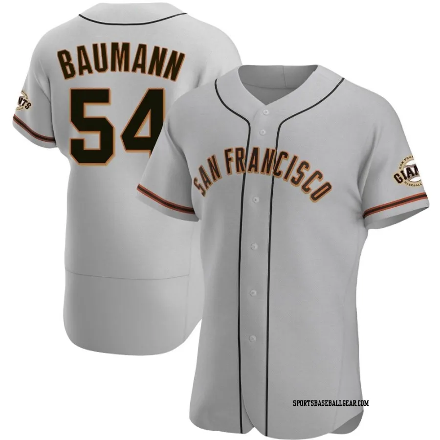 Mike Baumann Men's San Francisco Giants Gray Authentic Road Jersey