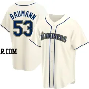 Mike Baumann Men's Seattle Mariners Cream Replica Alternate Jersey