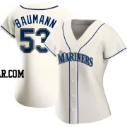 Mike Baumann Women's Seattle Mariners Cream Replica Alternate Jersey