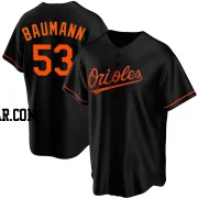 Mike Baumann Youth Baltimore Orioles Black Replica Alternate Jersey