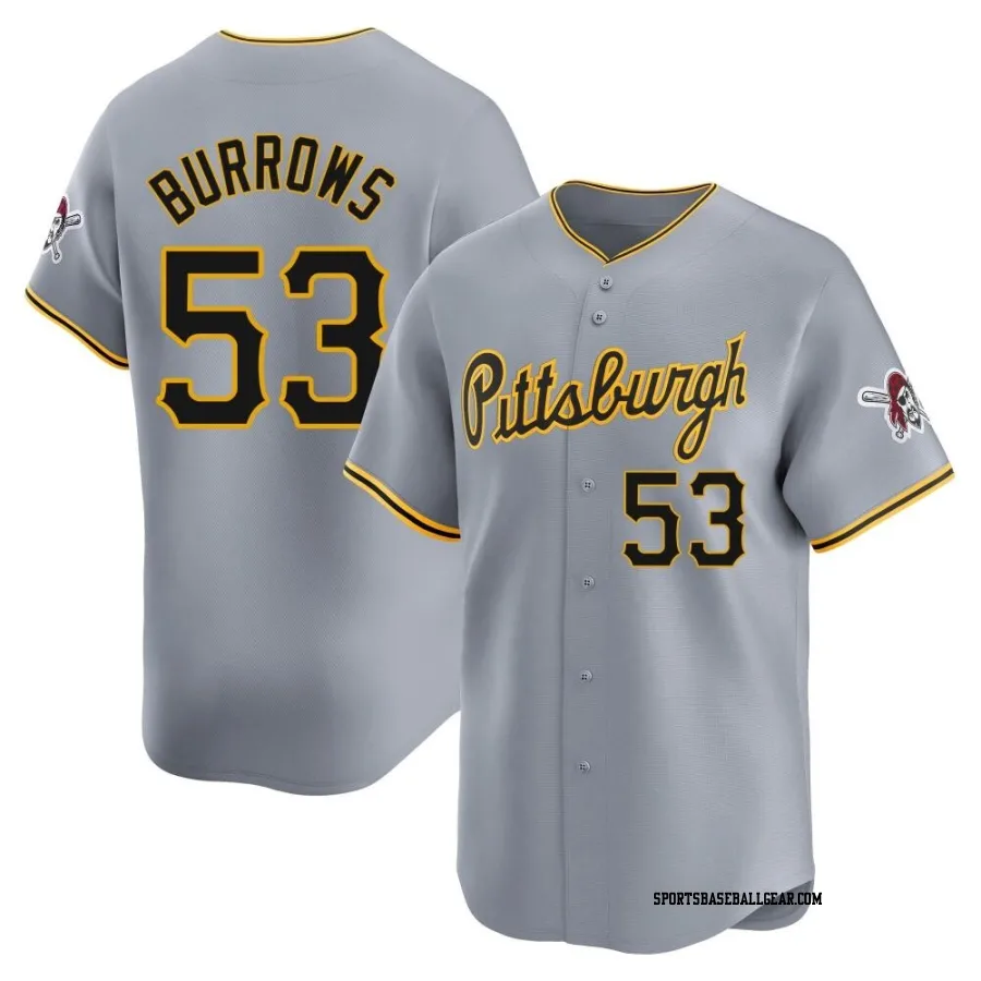 Mike Burrows Youth Pittsburgh Pirates Gray Limited Away Jersey