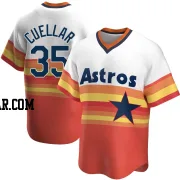 Mike Cuellar Men's Houston Astros White Replica Home Cooperstown Collection Jersey
