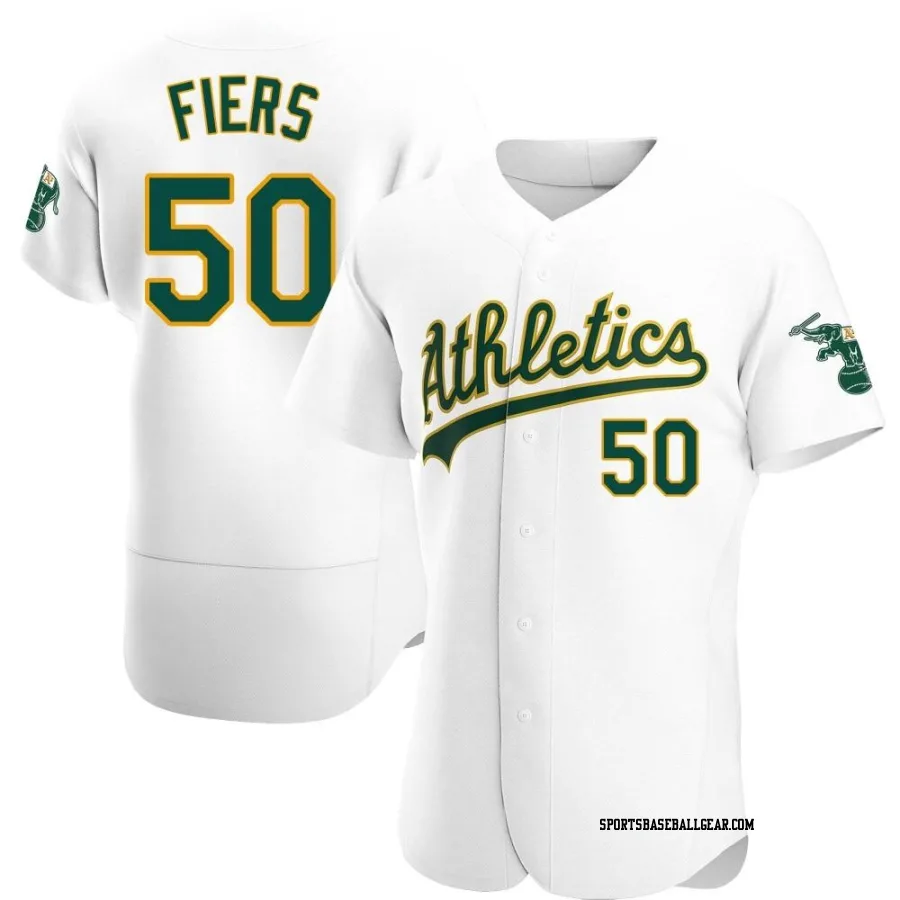 Mike Fiers Men's Oakland Athletics White Authentic Home Jersey