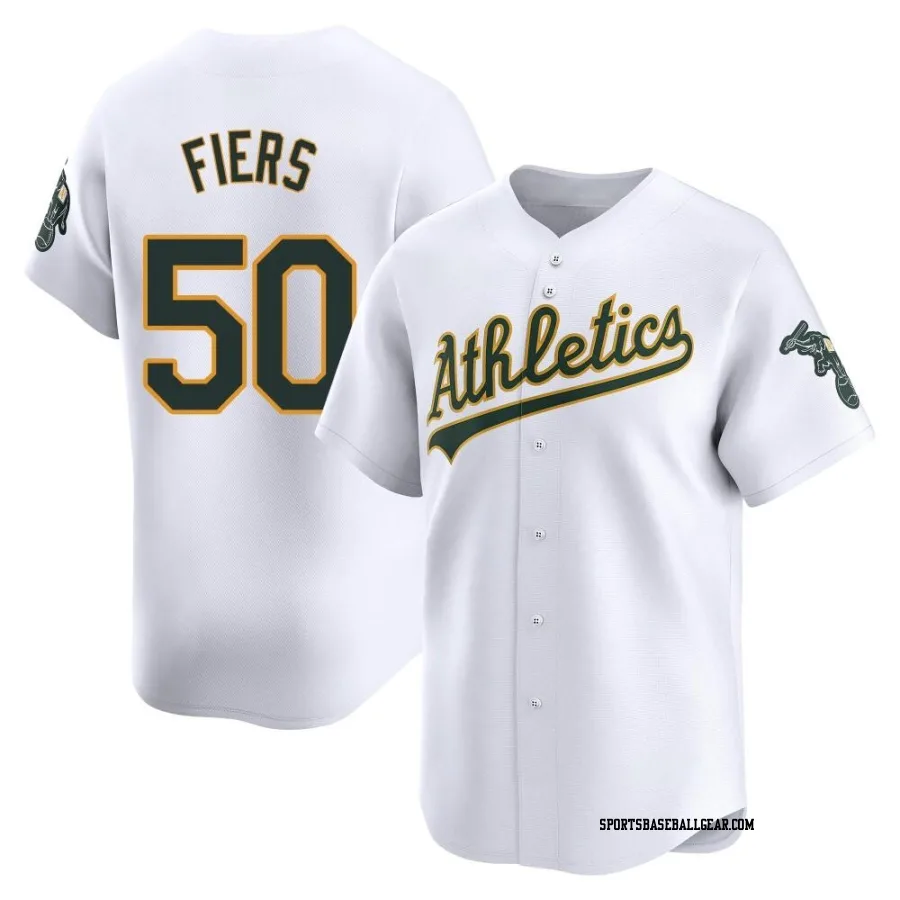 Mike Fiers Men's Oakland Athletics White Limited Home Jersey